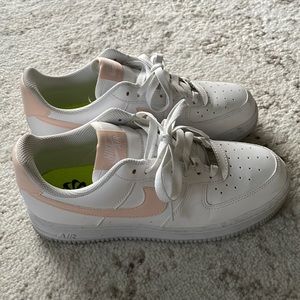 Nike Air, womens. Size 8.5 white and baby pink